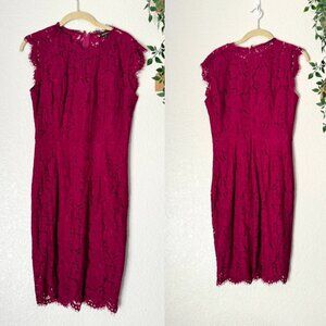 🦋 MIUSOL Maroon Red Bodycon Lace Dress Size Medium